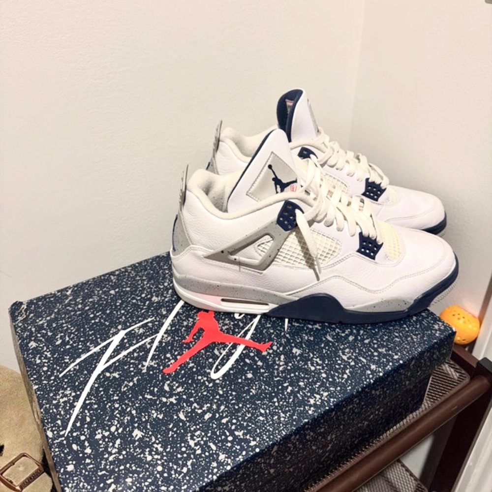 Nike Air Jordan 4 Retro Midnight Navy White Men’s Size 11.5 DH6927-140 w/ Box
